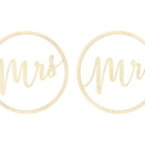 Hängedeko · Schriftzug "Mr" & "Mrs"